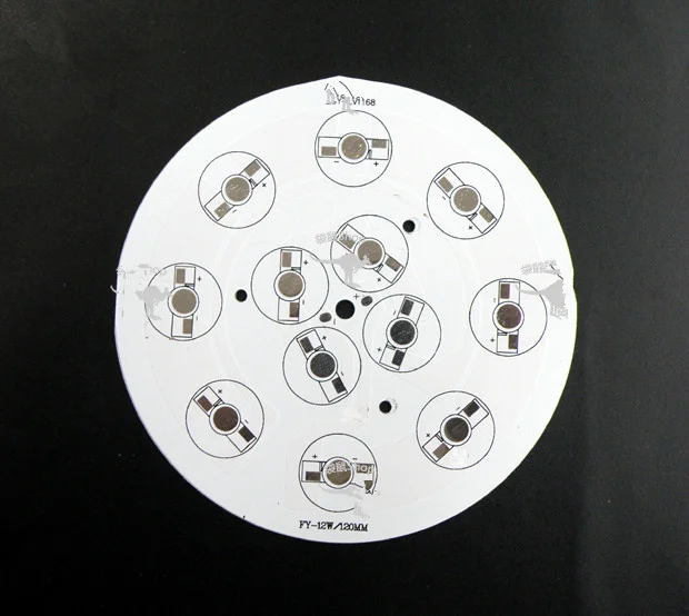 9W12W15W круглая алюминиевая пластина/теплопроводность 1,0 светодиодный сверхмощный алюминиевый подложка/диаметр 120 мм Алюминиевая СВЕТОДИОДНАЯ печатная плата