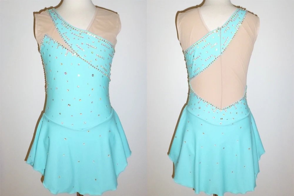 

Free shippingSapphireblueBeautiful Rhythmic Gymnastics LeotardsSD325