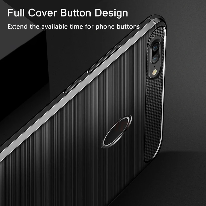هواوي الشرف 9 لايت حالة Honor9 لايت ألياف الكربون الوفير TPU سيليكون واقية الغطاء الخلفي للصدمات لهواوي Honor9 لايت