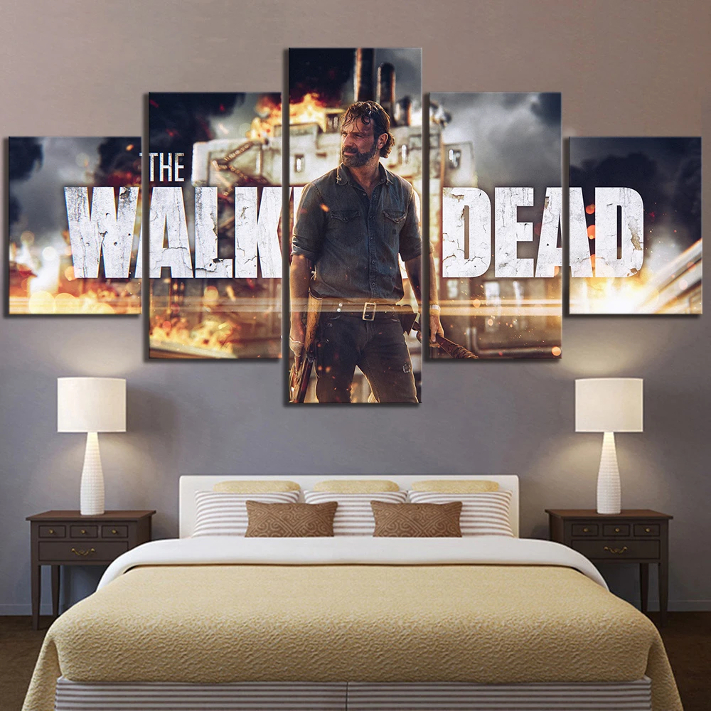 

5D DIY Diamond embroidery 5 Piece The Walking Dead Movie Poster diamond painting Art Wall Paintings for splice Home Decor C563