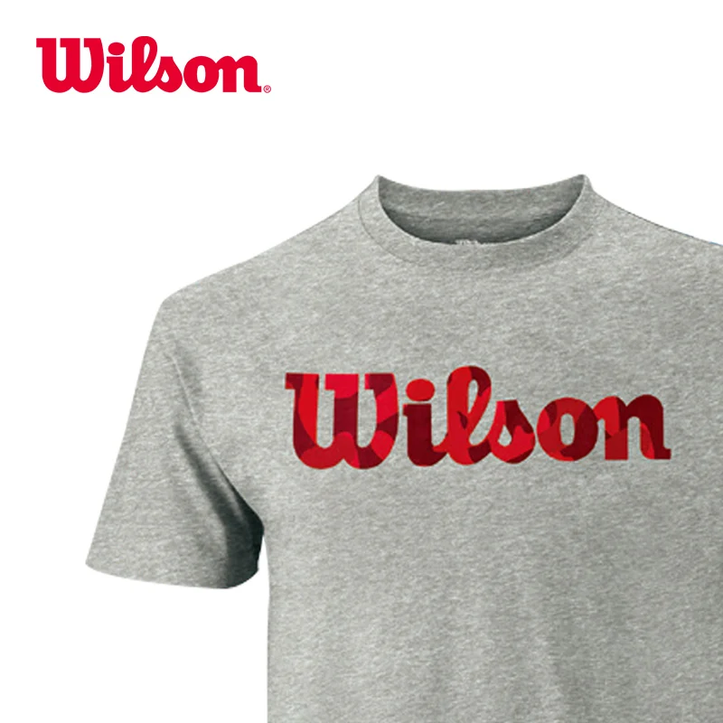 

Original Wilson Men shirt Cotton Tennis Clothing Camo Camouflage Series T Shirt WRA747817