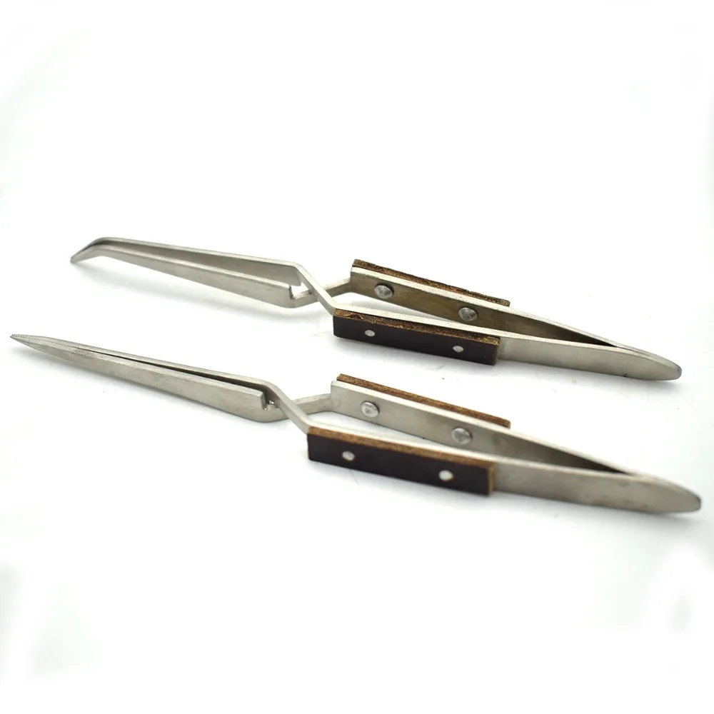 Gem Tweezers Super-hard Jewelry Tweezers With Lock Buckle