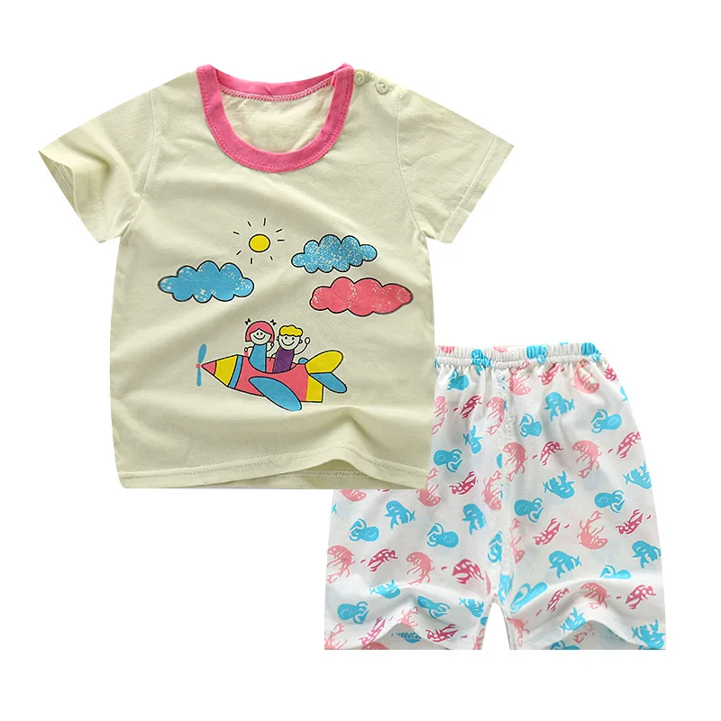 Брендовая летняя новая одежда для малышей, комплект одежды для маленьких мальчиков и девочек, футболка с кроликом+ шорты, комплект одежды из 2 предметов, одежда для маленьких мальчиков, детская одежда