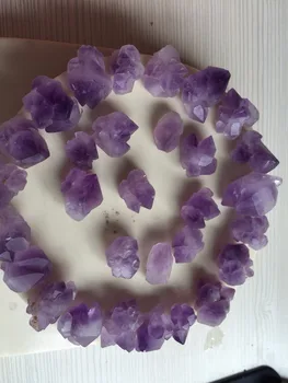 

Wholesale 30pcs Natural Amethyst Specimen 12pcs together small crystal cluster stone