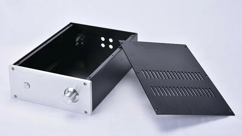 GZLOZONE DIY алюминиевый корпус Чехол усилитель мощности шасси 220*90*311 мм L14-36