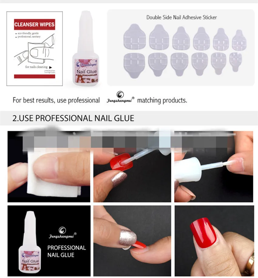 Tipos de Pontas de Unhas Pacote Unha Artificiais Ultrafinos Vara Manicure Conjunto Unhas Falsas Removíveis Stickerdecal 3 84pices 40 2 Adesivos e decalques