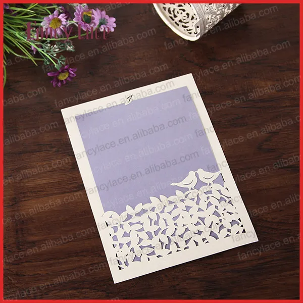 2017 new design laser cut paper elegant love bird design greeting elegant greeting cards