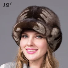 Женская шапка из натурального меха норки, женская зимняя меховая шапка из натуральной норки для женщин, зимние меховые шапки, новые модные