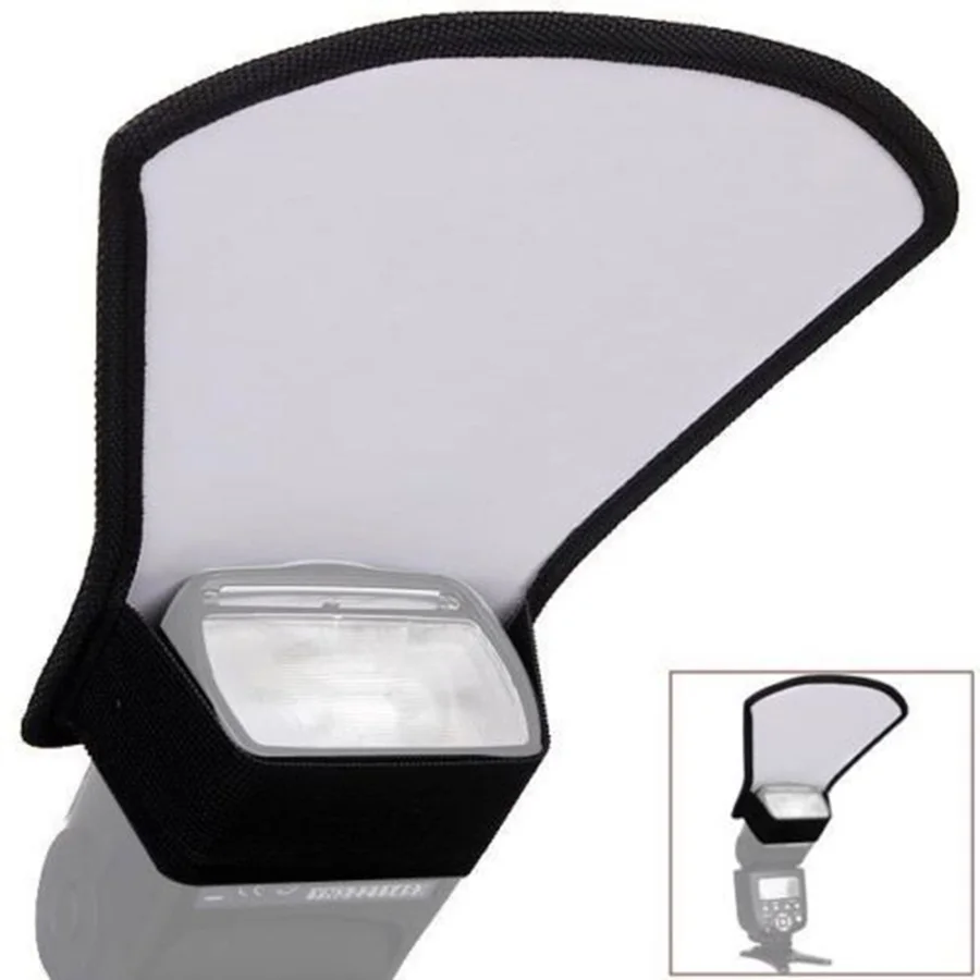 

2-in-1 Silver/White Camera Flash Diffuser Softbox Photo Flash Light Reflector for Canon Nikon Sony Pentax Yongnuo Speedlite
