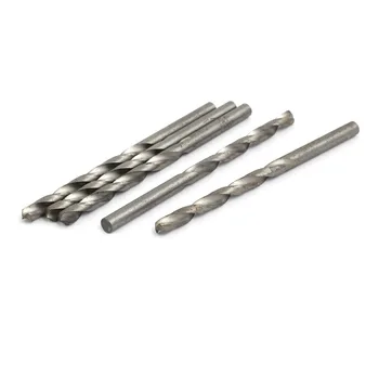 

UXCELL New Arrival 5pcs 3.8-6.5mm Silver Tone HSS Straight Round Shank Spiral Twist Drill Bit for Electric Drilling Machine Tool