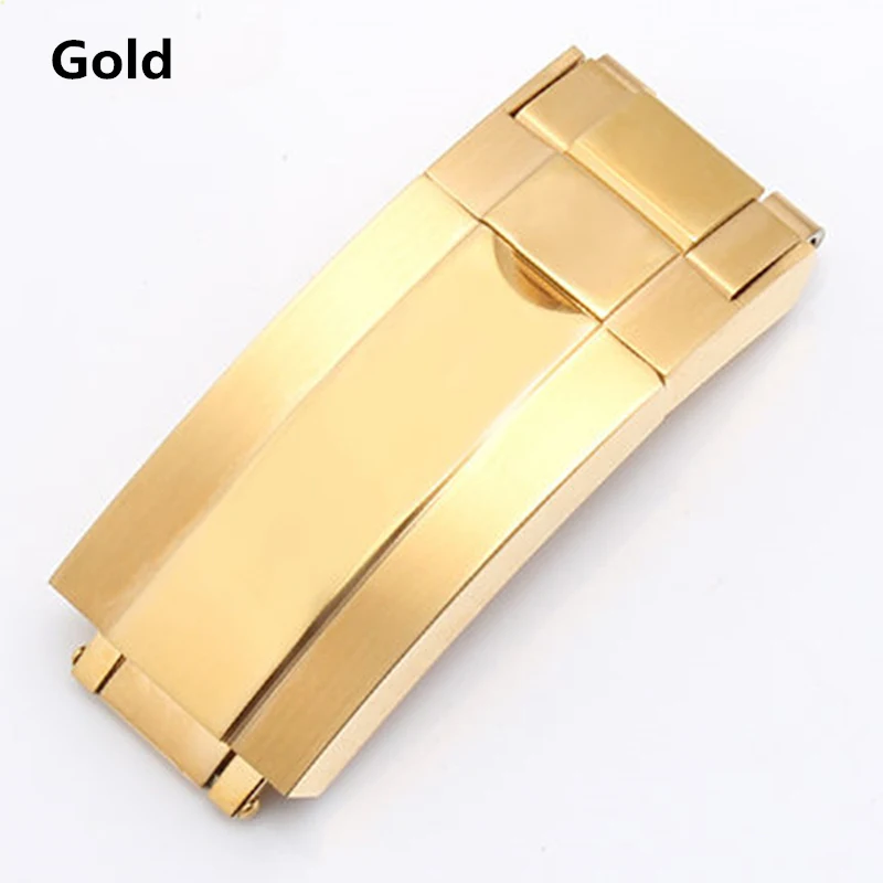 16mm Stainless Steel Buckle Brushed Silver Pink Rose Gold RX Buckle Oyster Lock For Daytona Submariner GMT Role Clasp With Crown