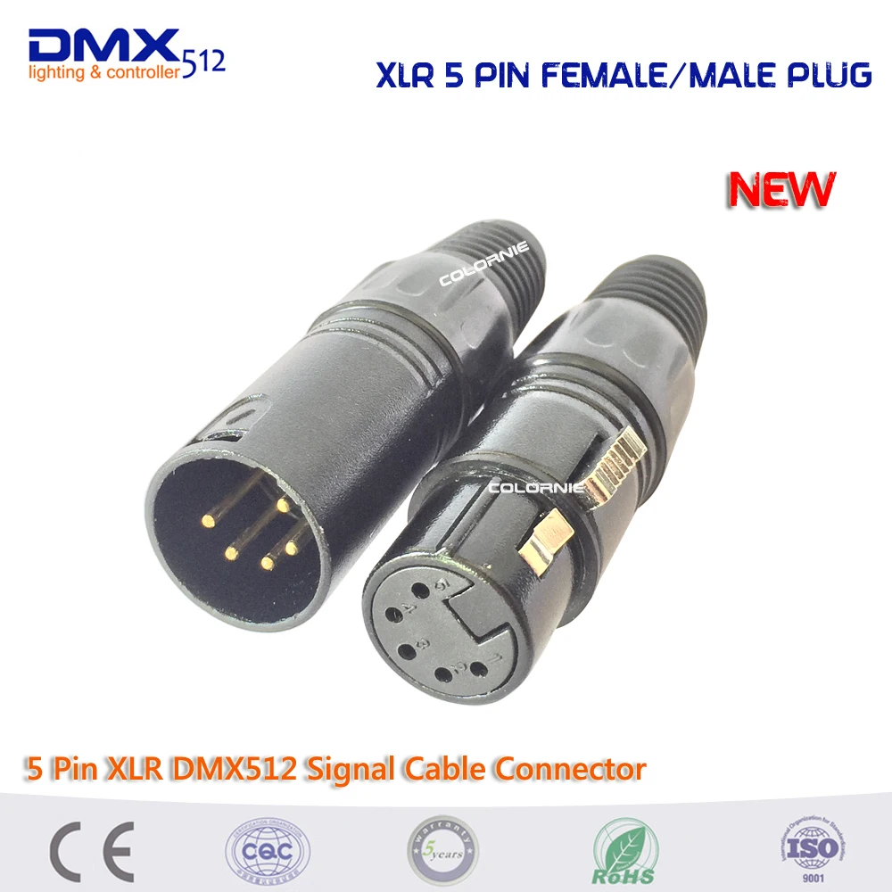 New Hot Sale 5 Pin Xlr Connector Mx512 Signal Cable Female And Male