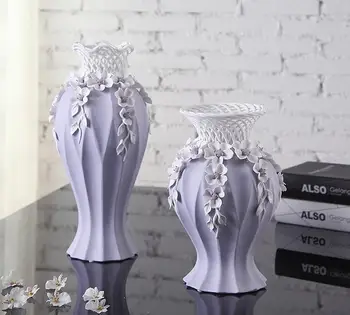 

purple creative ceramic wedding flowers vase pot home decor crafts room decoration objects porcelain figurine wedding vase gifts