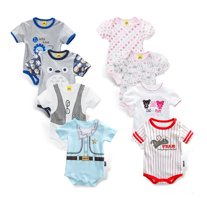 

0-24M Infant Newborn Baby Superhero Clothes Short Sleeve Cartoon Romper Jumpsuit Outfits Baby Clothing