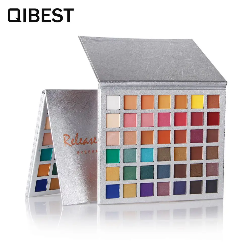 

QIBEST Matte Make Up Palette Shimmer Pigmented Eye Shadow Powder Cosmetic Ruby Rose Glitter Smoky Nude Eye Shadow Paletka Cieni
