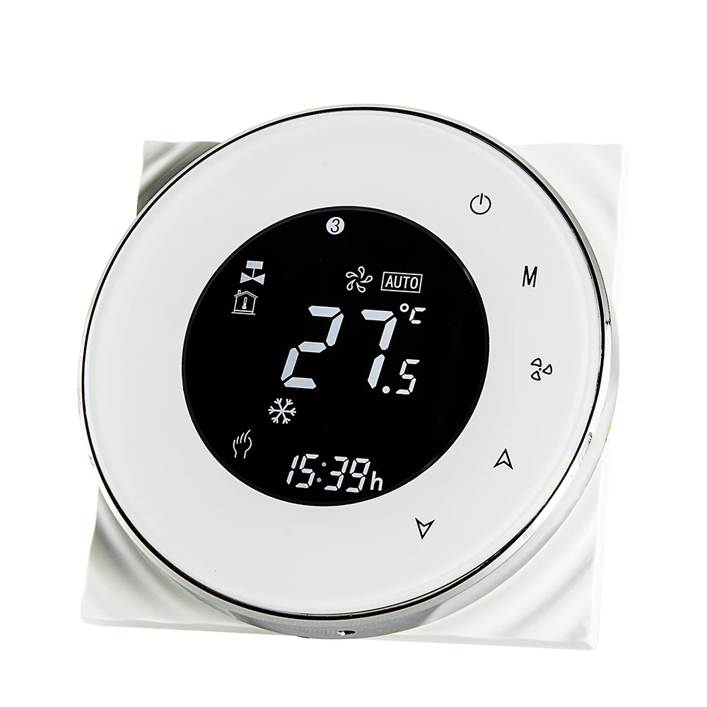 6000 round thermostat-white