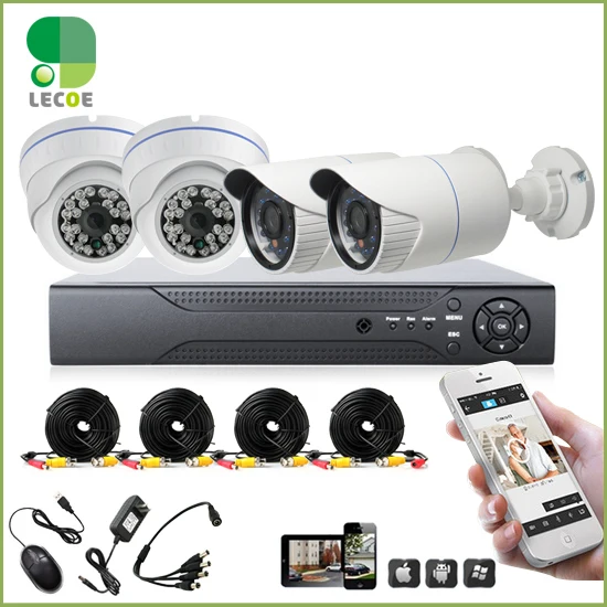 4CH CCTV System 960H DVR HDMI 4PCS 1200TVL IR Weatherproof Outdoor CCTV Camera Home Security System Surveillance Kits