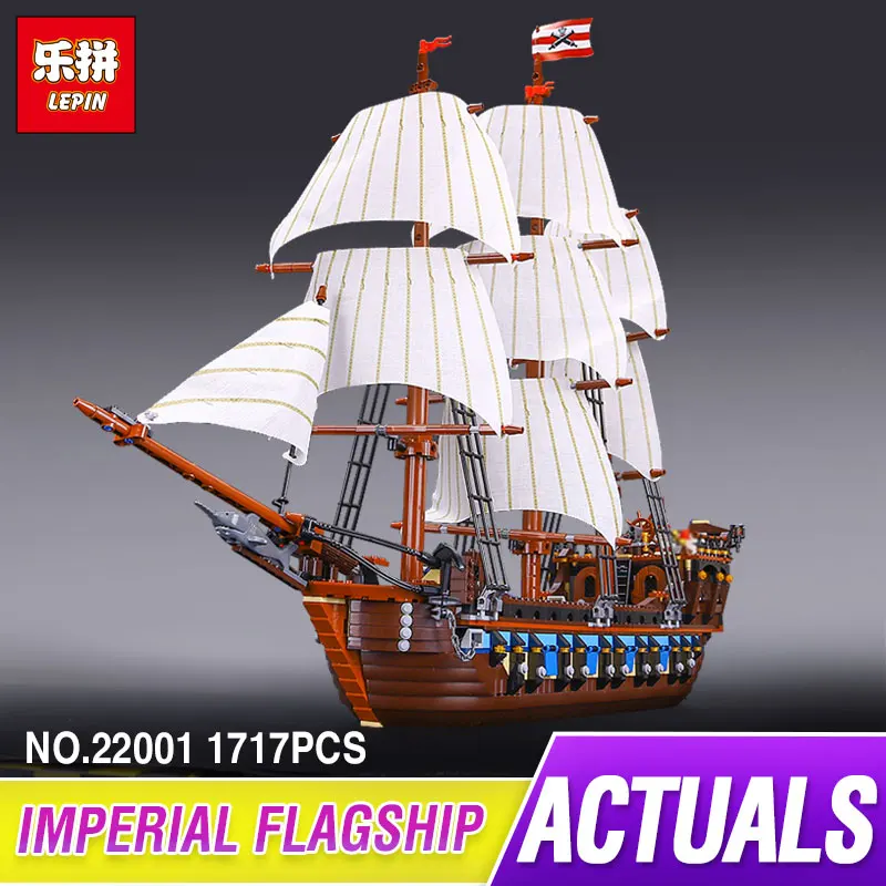 

NEW LEPIN 22001 Pirate Ship warships Model Building Kits Block Briks Toys Gift 1717pcs Compatible 10210 for children