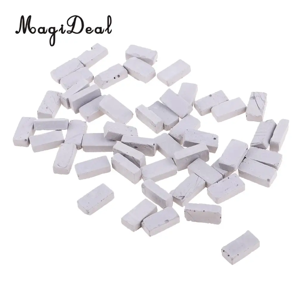 100x 1/16 Mini Realistic Clay Bricks Model for Sand Table Scenery Building DIY Accs