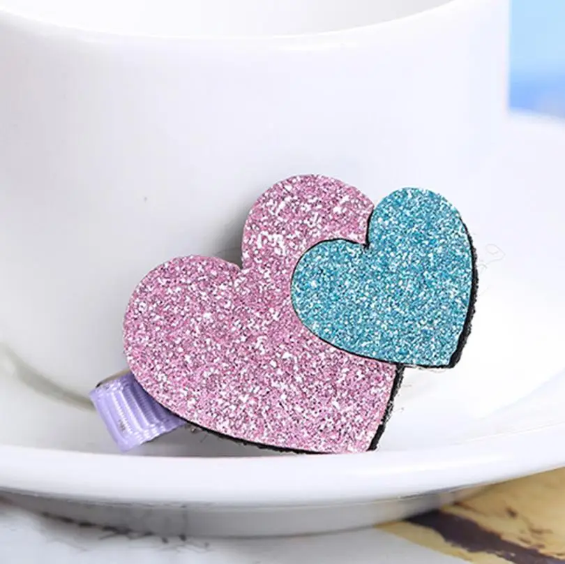 2Pcs Baby Girls Toddler Infant Kids Heart Pattern Hairpin Hair Clip Accessories Girls Flower Popular Fashion Cute Wholesale#YY