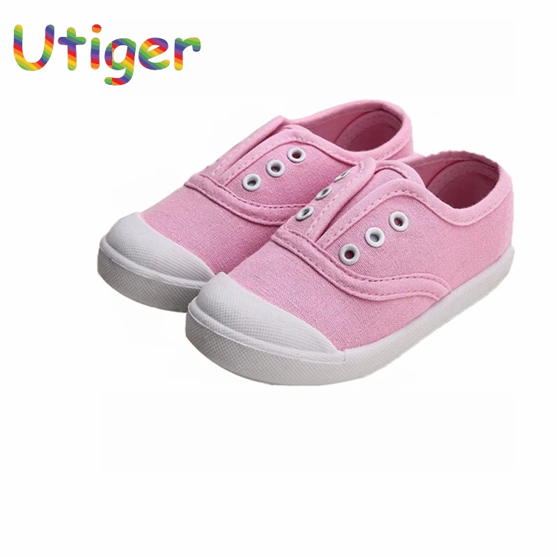 

Baby Boys Girls Canvas Shoes Kids Sneaker Spring Autumn Children Tollder Casual Shoes Soft Comfortable Slip-on Sneakers