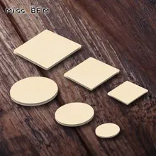 (50pcs/lot) 3-5cm Blank Unfinished Wooden Square Round Circles Crafts Rustic Wood Wedding DIY Scrapbook Decorations Ornaments