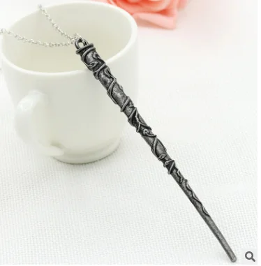 Гермиона Дамблдор Гарри волшебная палочка сплав ожерелье ключ длинное ожерелье на цепочке Винтаж - Окраска металла: 2