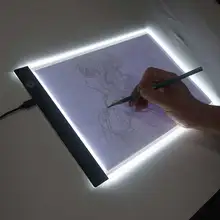 Яркий A4 светодиодный свет доска объявлений коробка калькирование, копирование чертежный стол с возможностью регулирования позволяющая переводить картинки доска+ адаптер