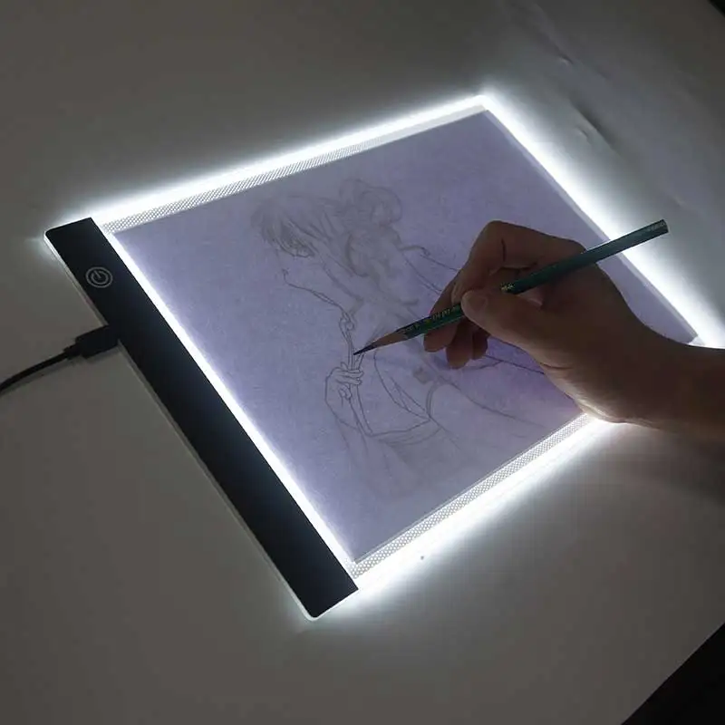

Bright A4 LED Light Art Board Box Tracing Copy Drawing Table Tattoo Pad +Adapter