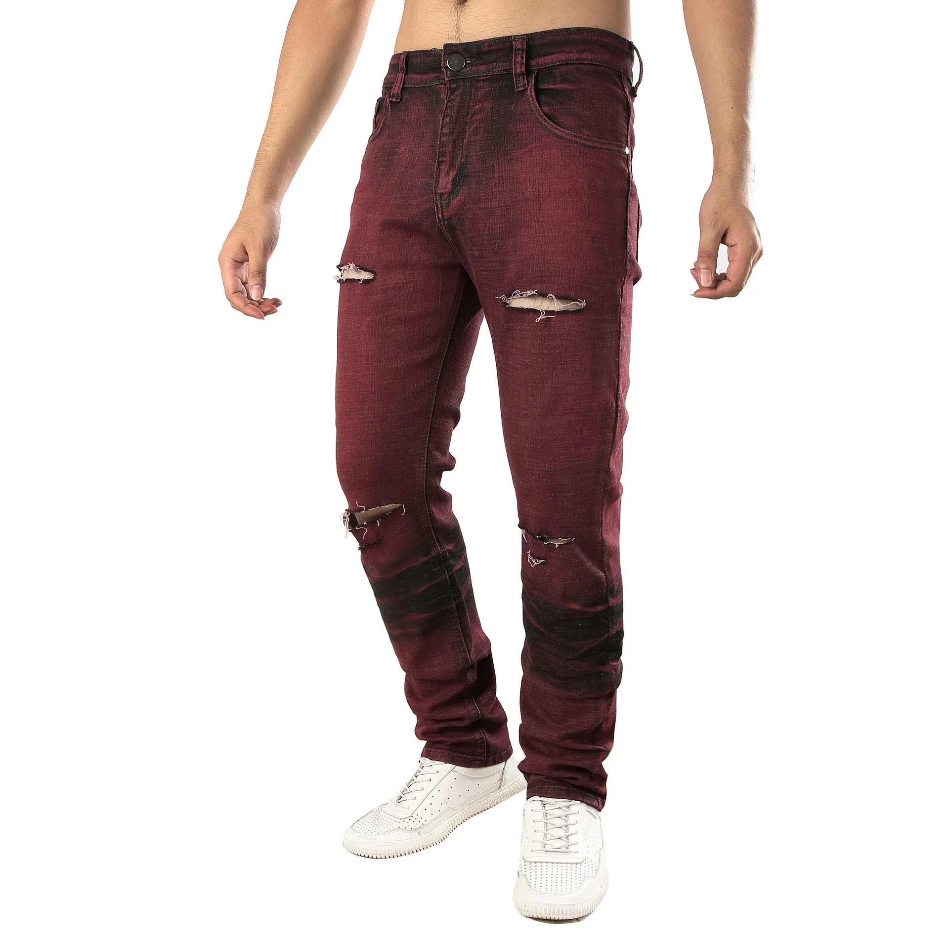 

2018 Autumn Men`s Jeans Slim Straight Denim Pants Male high Quality Superably Brand Jeans Men Hole Skinny Ripped Jeans