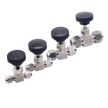 

Adjustable needle valve O.D 3 4 6 8 10 12 mm tube stainless steel 304 high pressure acid proof straight card set crane
