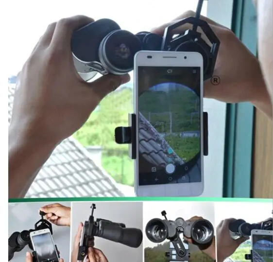 مهايئ عام جبل مجهر أحادي تلسكوب الهاتف دعم العدسة D: 25-48 ملليمتر ل تلسكوب الإكتشاف نطاق