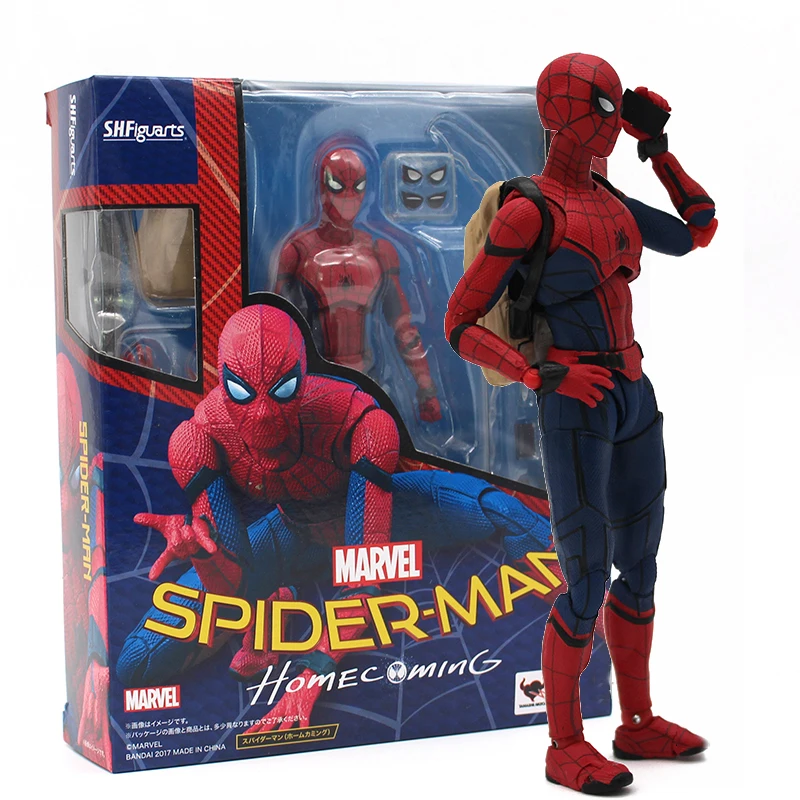 

Disney Marvel Avengers SHF Figures Spiderman Variant Spider-Man: Homecoming PVC Action Figure Variant Model Doll Toy 15cm A63