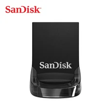 Двойной Флеш-накопитель SanDisk Fit USB флеш-накопитель 64Гб CZ430 16 Гб мини USB флэш-накопитель 3,1 до 130 МБ/с. флешки Высокая Скорость USB 3,0 флэшку 32gb 128G