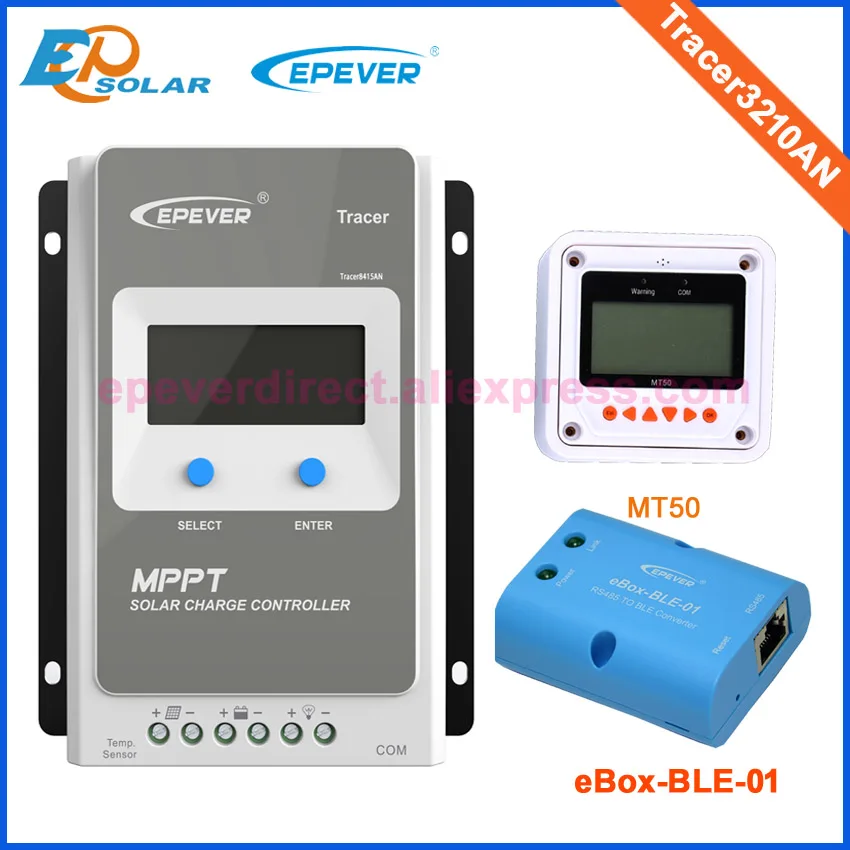

24V battery charger work EPEVER EPsolar bluetooth function Solar charger controller 30A Tracer3210AN Meter remote Meter LCD