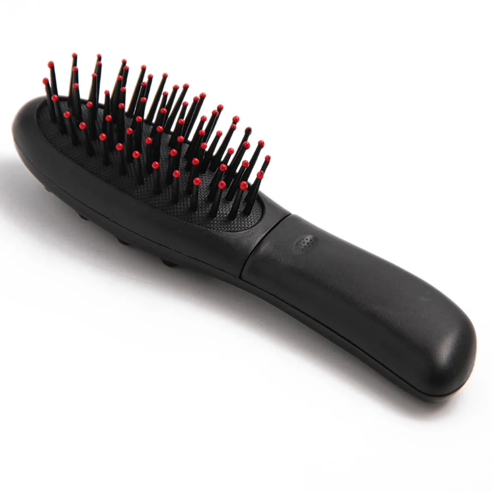 Black Electric Vibrating Hair Brush Comb Massager Black Hair Scalp