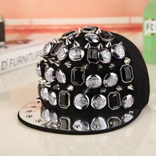 Унисекс Весенняя мода Панк Металл тренд заклепки Бейсбол кепки s Professional для мужчин's кнопки шпильки шапки в стиле хип-хоп личность