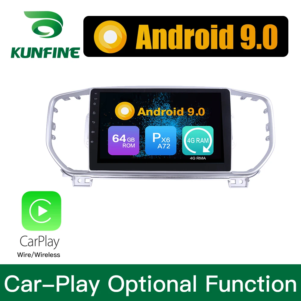 Excellent Android 9.0 Ram 4G Rom 64G PX6 Cortex A72 Car DVD GPS Multimedia Player Car Stereo For KIA KX5 Sportage R 2016 Radio Silver 1