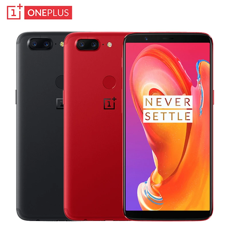 Original OnePlus 5T Cell Phone 6.01 inch 8GB RAM 128GB ROM Snapdragon 835 Octa Core Android 7.1 Dual Back Camera NFC Smartphone