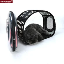 Переноска для собак прозрачная кошачья переноска воздухопроницаемая переноска для питомцев для собак кошек складной Открытый рюкзак для переноски животных сумка