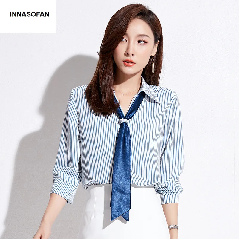 INNASOFAN OL Women's shirt Spring summer chiffon blouse