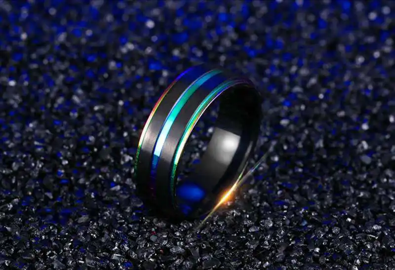 Новинка, мужское кольцо Anel Masculino Anillos, Радужное кольцо из нержавеющей стали, обручальное кольцо, красочное ювелирное изделие brother