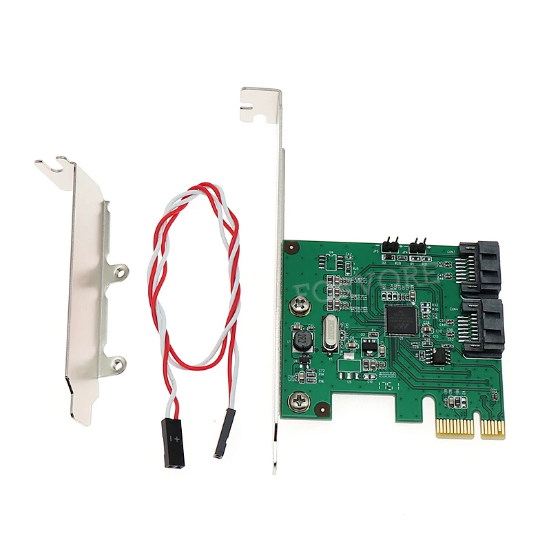 SATA III Порты и разъёмы RAID PCI-e X1 карты 2-Порты и разъёмы SATA III карта с разъемом PCI Express Marvell 88SE9128 Чипсет