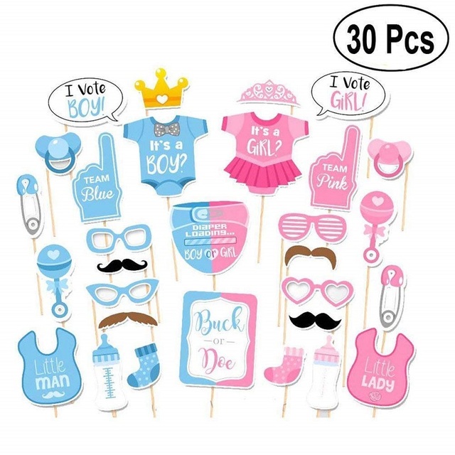 Reveal Disposable Tableware Set Baby Shower Boy Or Girl Plate Napkin Tablecloth Gender Reveal Party Decorations Supplies