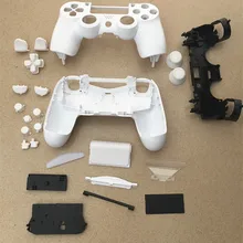 PS4 белый гладкий полный набор корпус Оболочка Чехол Замена мод комплект для sony Playstation 4 Dualshock 4 беспроводной V1 контроллер геймпад