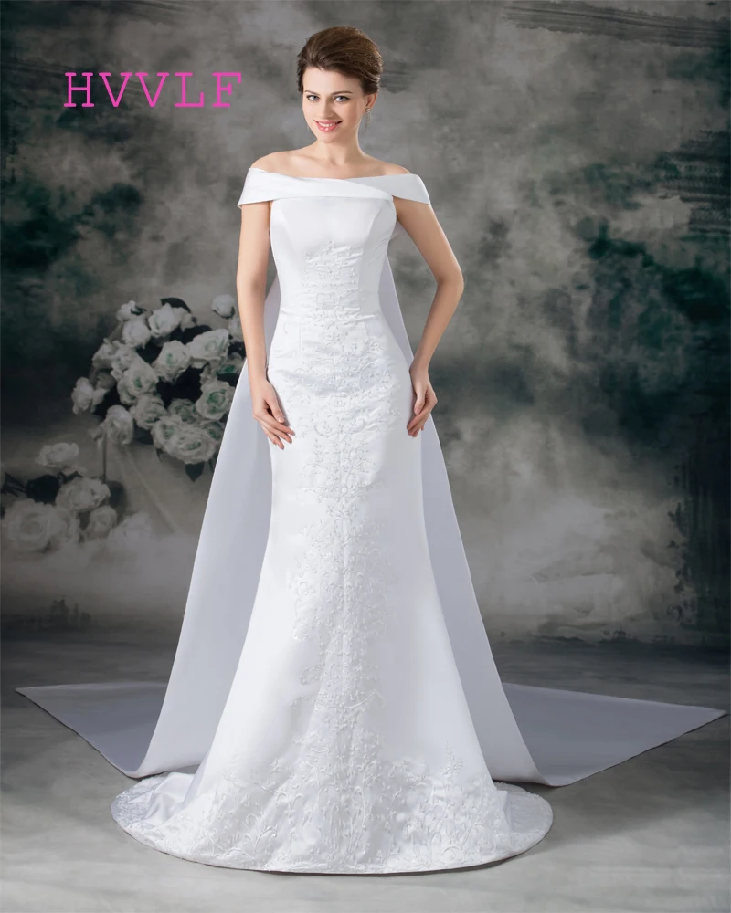 

Cheap 2019 Wedding Dresses Mermaid Sweep Train Embroidery Beaded Boho Backless Wedding Gown Bridal Dresses Vestido De Noiva