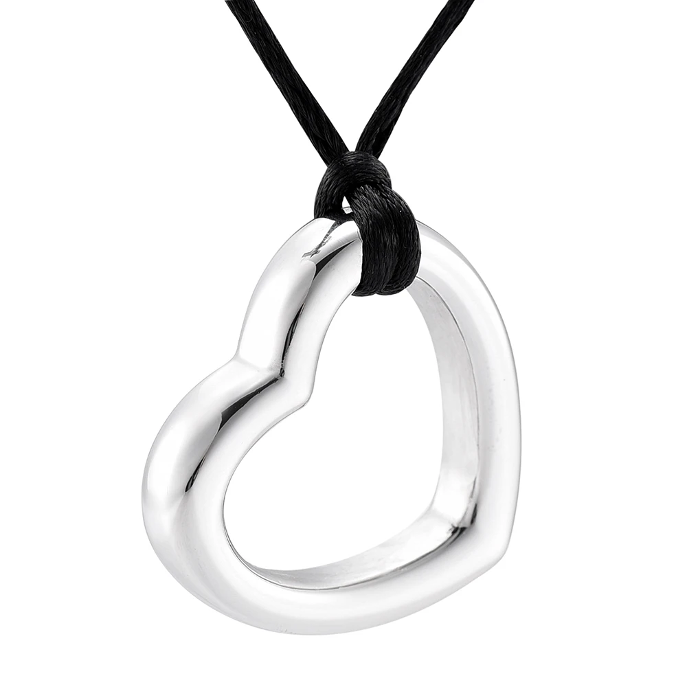 IJD9914 Free Rope Necklace For Hollow Heart Stainless Steel Cremation Urn Jewelry Ashes Of Loved One - Keepsake Women | Украшения и
