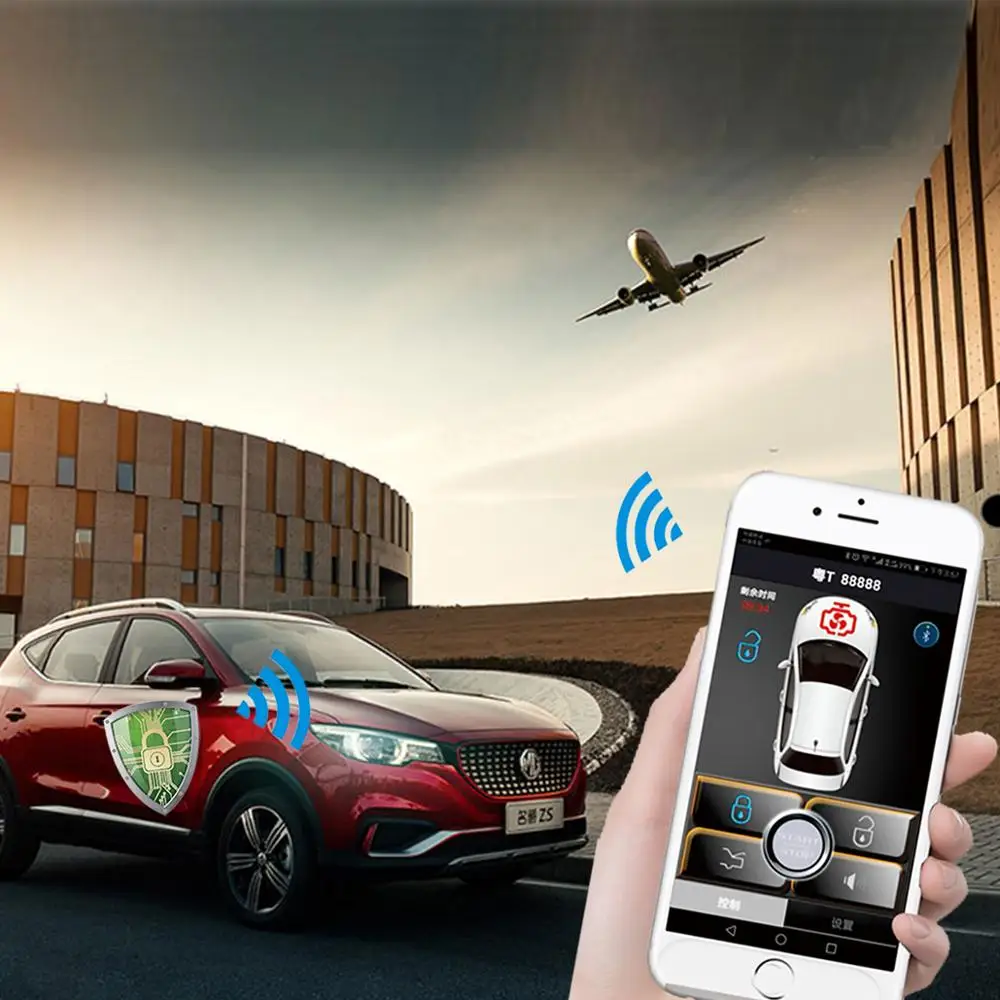 

Mobile phone control keyless entry alarm system compatible with android phone car system remote Smart