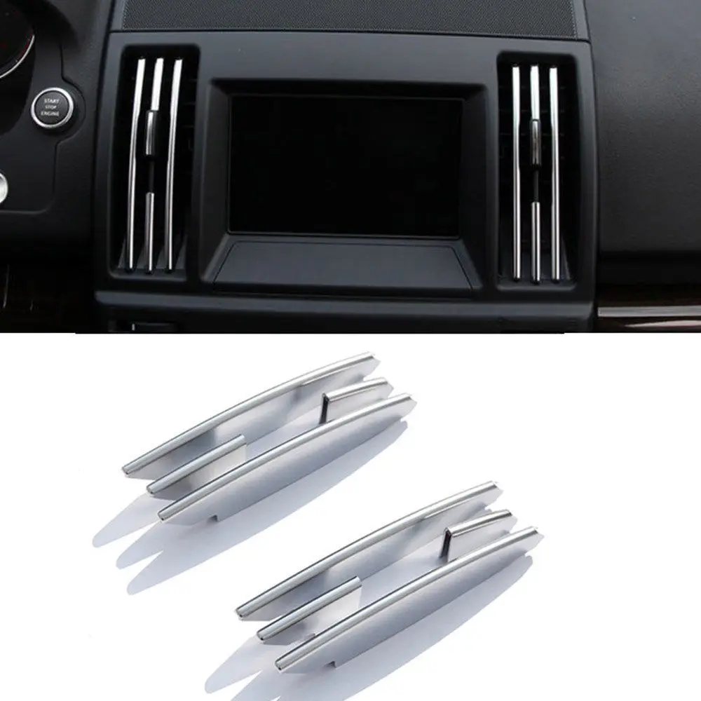 

ABS Chrome Interior Center Air Conditioning Vent Outlet Strips Trim For Land Rover Freelander 2 2008-2015 Car Accessories 8pcs