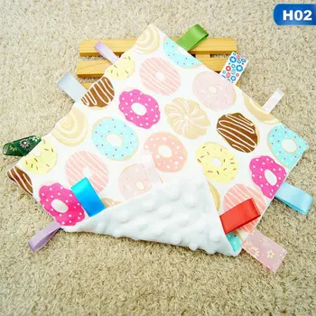 

1Pcs Soft Square Towel Baby Comfort Blanket Label Soothing Towel Comfortable As Multi-function Toy Baby Comforting Towel